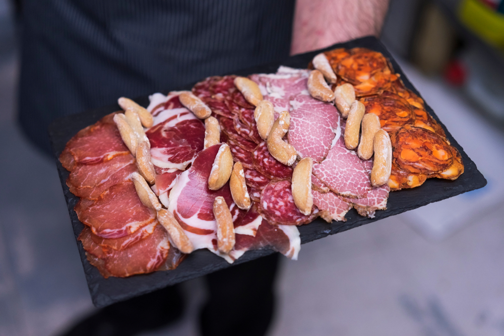 Iberian Ham Basket Contain for a Gift